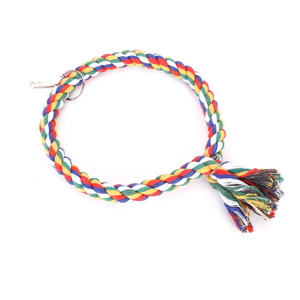 Round Circle Climbing Rings Colorful Cotton Rope Swing Pet Bird Perch Biting Standing Playing Toy