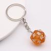 Colorful Acrylic 20-Sided Dice Shaker Pendant for Handmade Jewelry