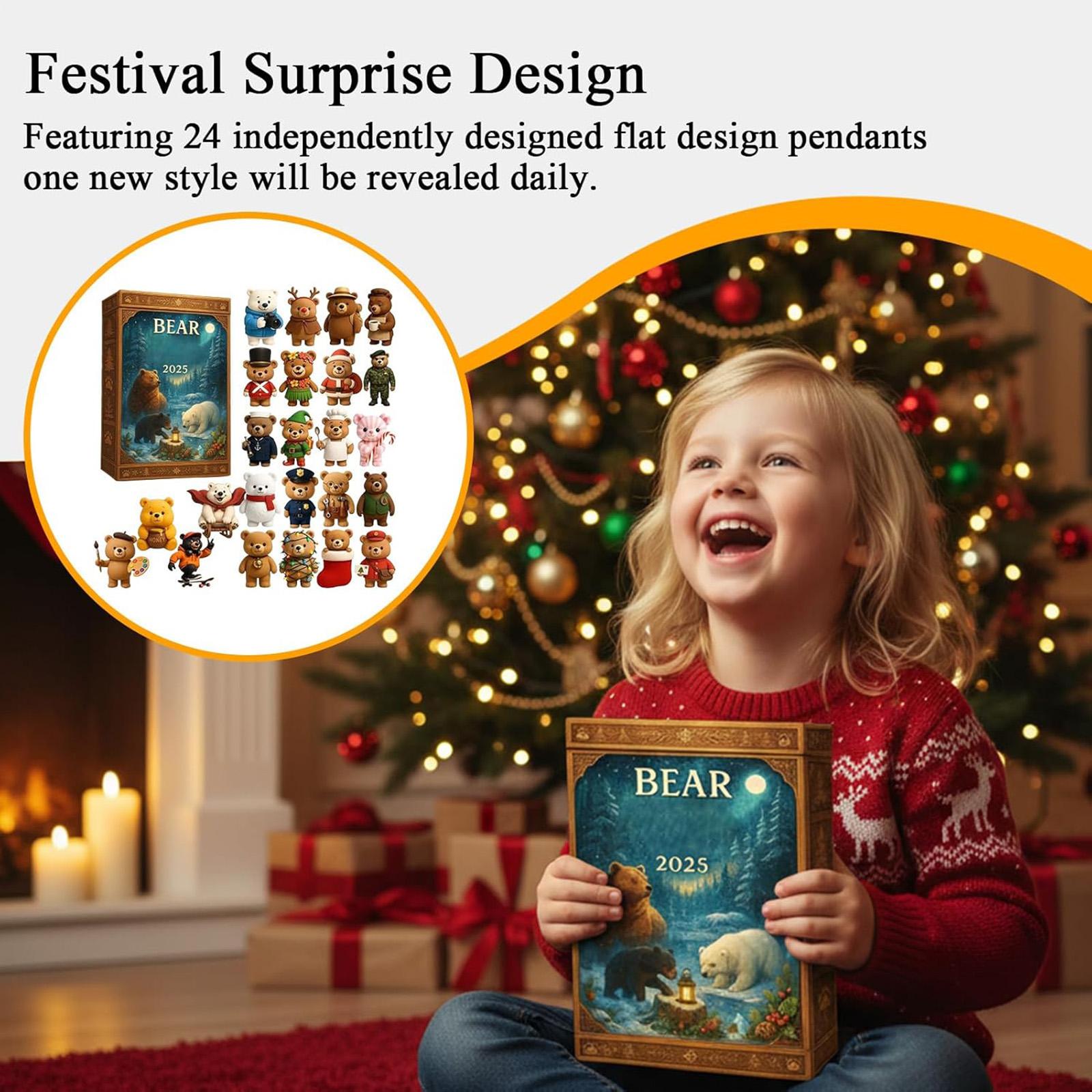 

Christmas Advent Calendar, 24-day Advent Calendar Holiday Countdown Collection, Pendant Box Suitable For Christmas One Size