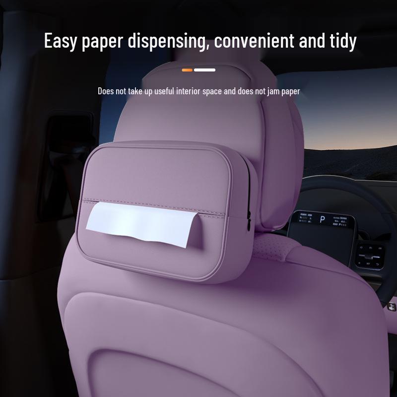Dark Blue L06 Hanging Tissue Box for Car Seats - New Model
