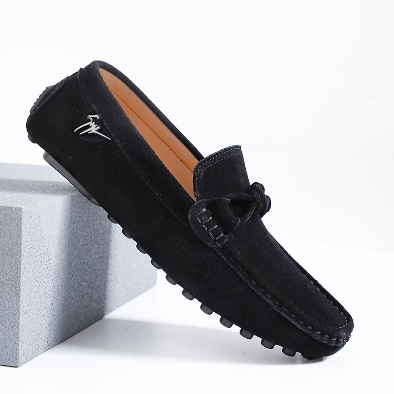 Fashion Suede Leather Men's Loafers New Summer Driving Flats Stylish Style Man Casual Shoes Fashion Outdoor Lazy Shoes Comfy Moccasins