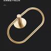 Stainless Steel No-Drill Towel Ring Holder Minimalist Gold Finish Bathroom Towel Hook Bathroom Accessories Towel Bars