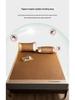 Summer Double-Sided Foldable Rattan and Ice Silk Cooling Mat