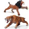 Realistic Saber Lion Tiger Wild Animal PVC Solid Figurine Kids Educational Toy