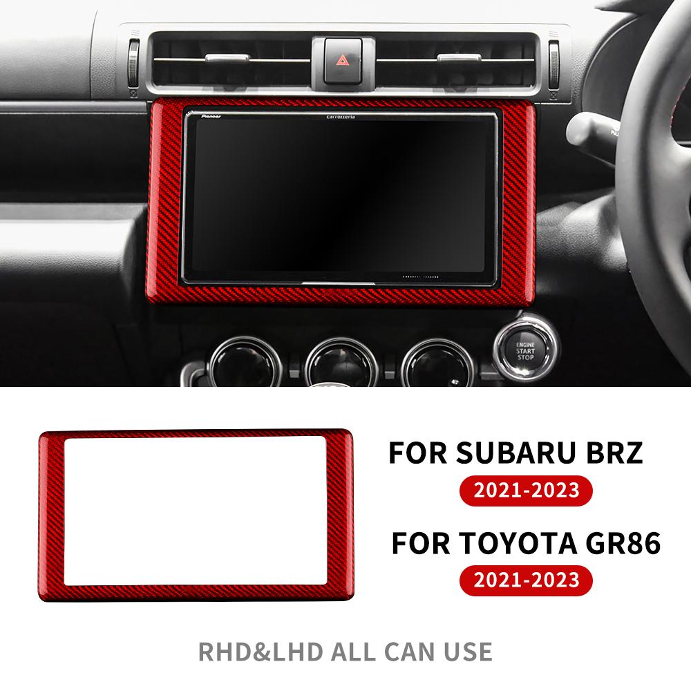 Real Hard Carbon Fiber RHD LHD Sticker For Subaru BRZ Toyota GR86 2025 2025 2025 2025 Car Navigation Interior Trim Accessories