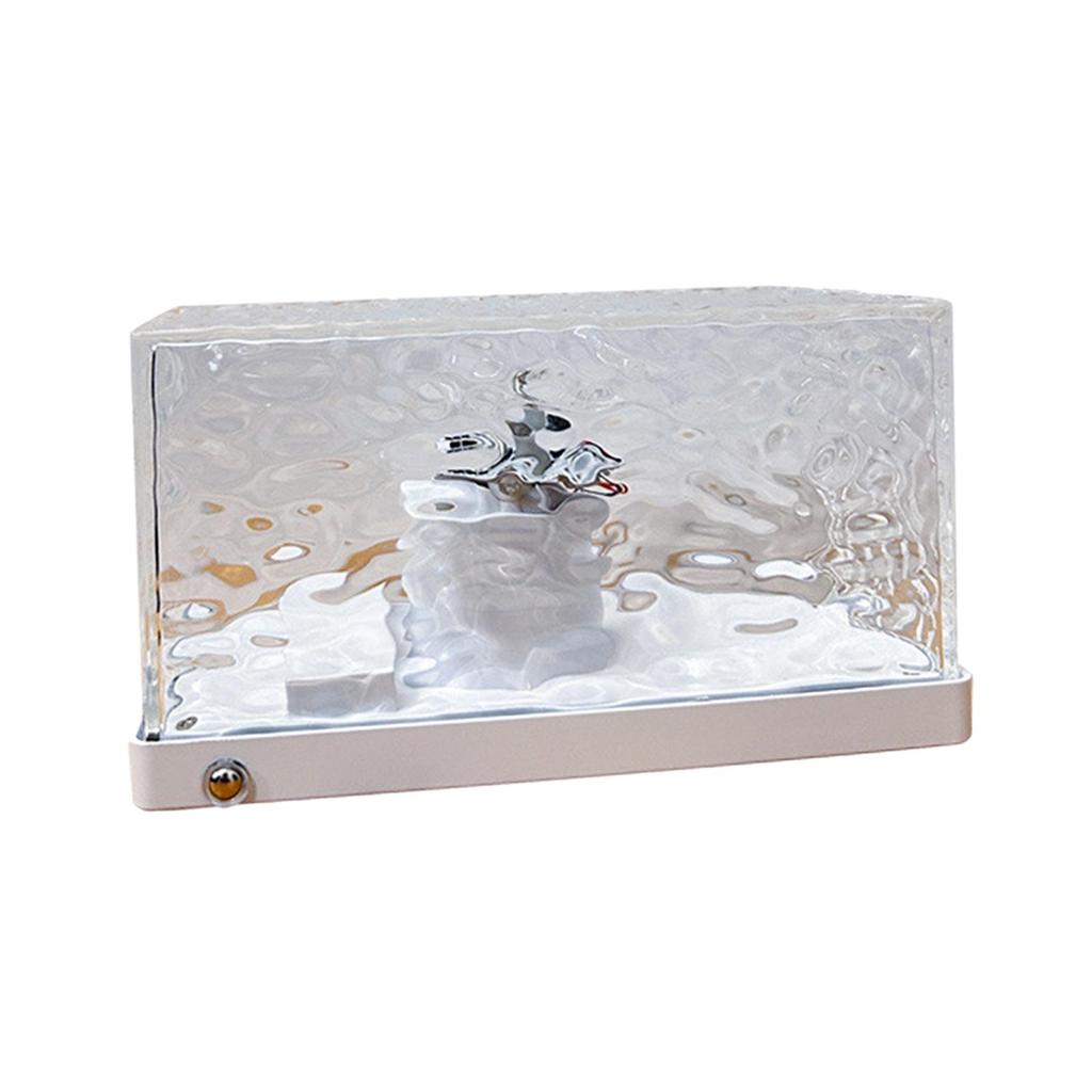 Rotating Water Ripple Lights, Crystal USB Powered Night Light Lamp for Party , 3 Color