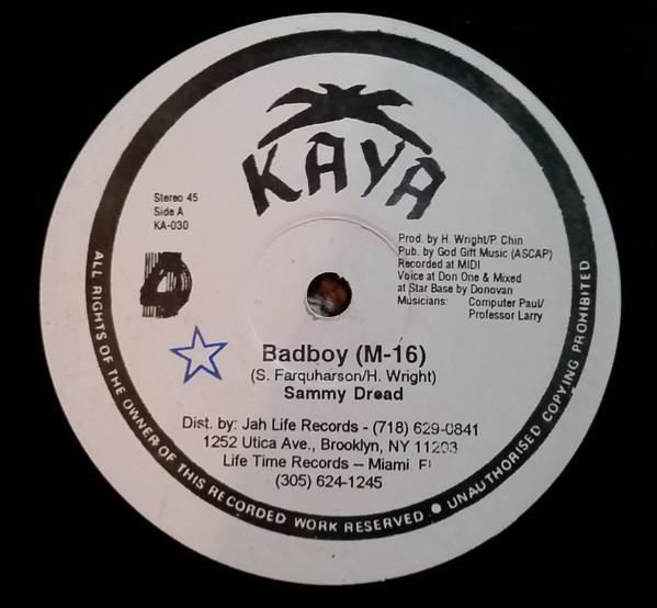 

12inch Record SAMMY DREAD LONE RANGER Badboy M16 Rope In Sister Jean KA030 Kaya Records US Reggae Ska Dub Used