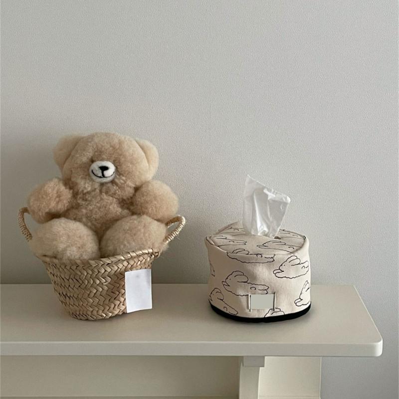 Modern Round Cotton Tissue Dispenser For Home Office Decoration Space Saving Design Quick Drying Ideal Gift Choice