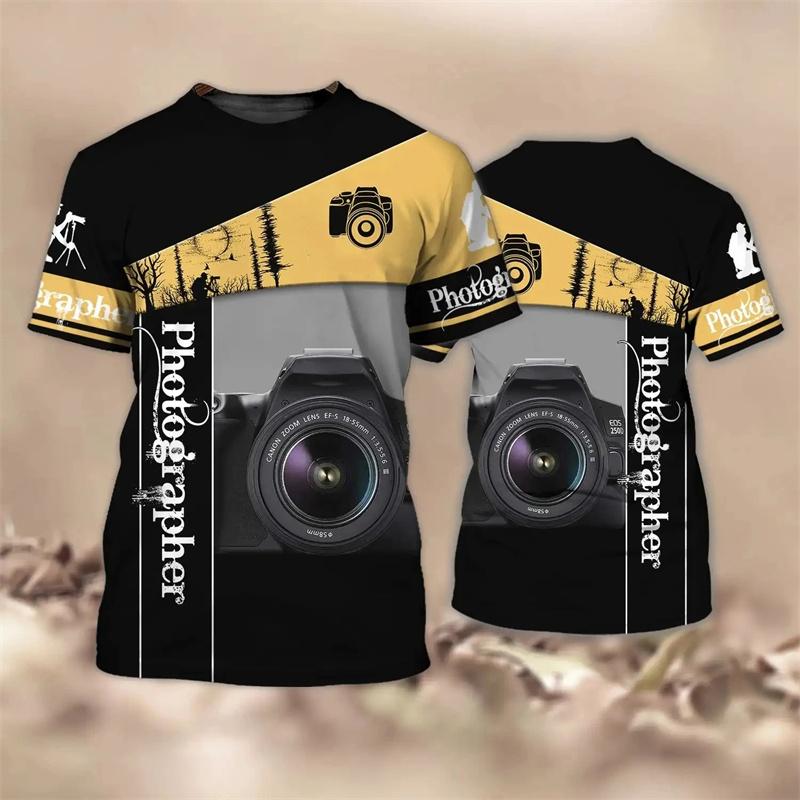 Fashion Photography Pattern T-Shirt For Men Uniform 3D Printed Tees Summer Casual Short Sleeve O-Neck Tops Oversized T Shirts