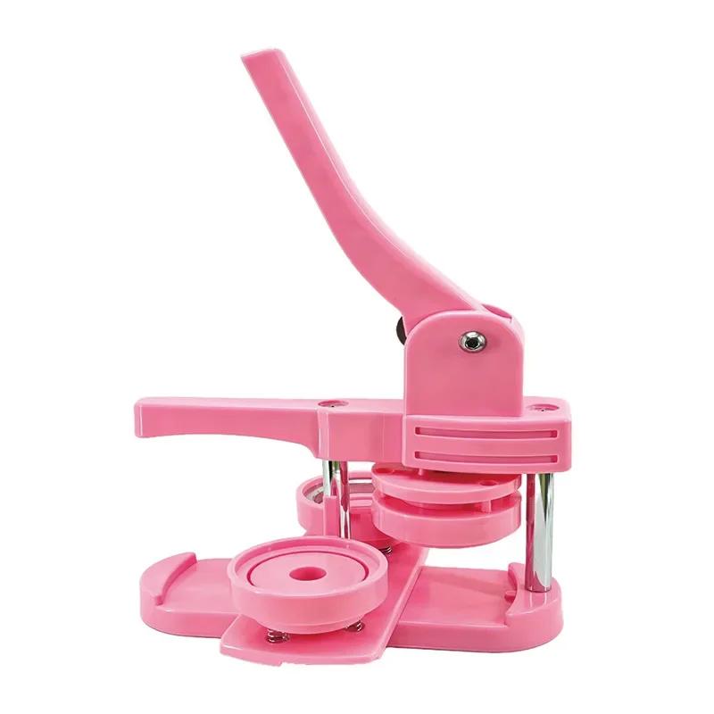 Button Badge Maker Machine 3 in 1 with 58mm Mold DIY Solid Color Badge Pin Makers Machine Kit Plastics Simple Rotating Device