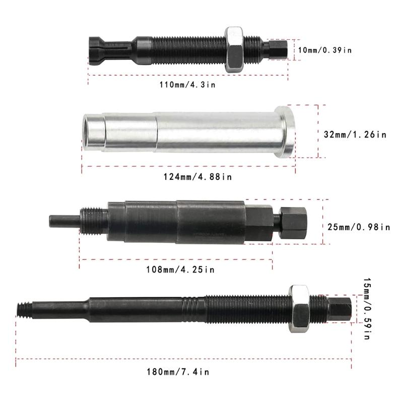 Stainless Steel Durable 4 Pieces for Spark Plug Remover Kit for 3V Engine Broken Plug Removal Kit Equipment
