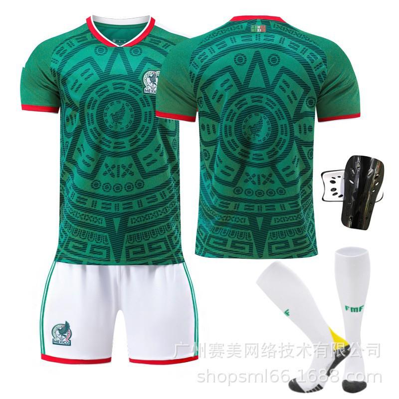 Weltmeisterschaft Mexiko Heim Nr. 9 Raul 11 Jimenez 14 Trikot-Set Kinder-Fußballuniform