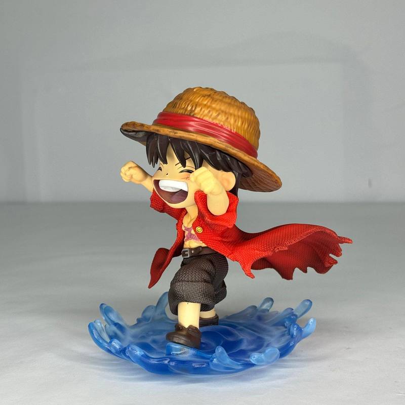 One Piece Childhood Luffy Treading On Water Laughing Water Moon Luffy Handmade Anime One Piece Surrounding Model Ornament