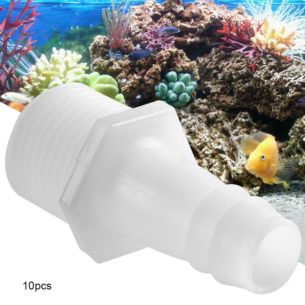 10PCS Aquarium 1Celsius2  Thread Pipe Adapter Fish     Pump Joint Hose Fittings Connector