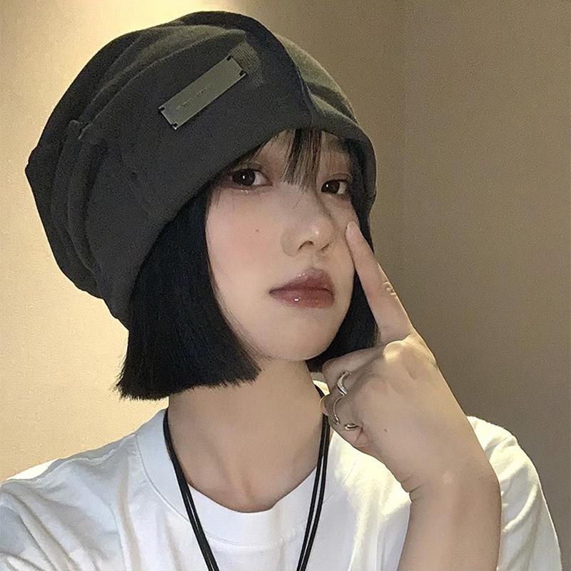 Women Solid Color Baggy Slouchy Beanie Soft Cotton Hats Spring Autumn Hip Hop Skullcaps Outdoor Warm Pullover Cap