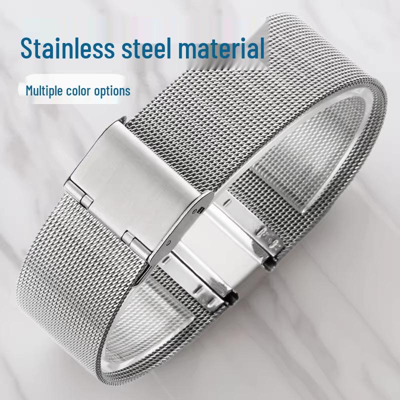 Universal Stainless Steel 304 Milanese Watch Strap for Men and Women 20mm серебряный