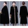Luxury Faux Mink Fur Coat for Plus Size Women Winter Fashion Mom Outerwear Stand Collar Loose Fit Elegant Jacket