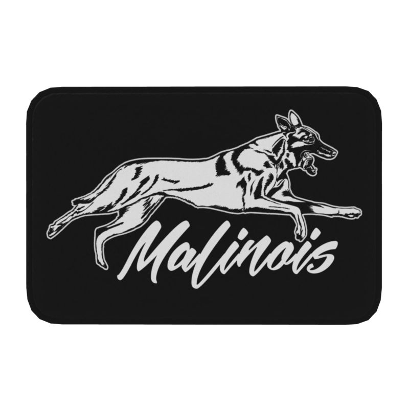 Tapis de Porte Chien de Berger Belge Malinois Antidérapant Tapis de Sol Cuisine Salle de Bain Chambre Balcon Entrée Tapis Tapis 40cmx60cm