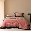 2026 Luxury Digital Print Tencel Cotton Hepburn Gradient Black Lace 4-Piece Set