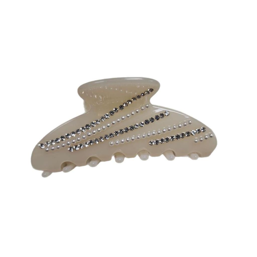 High-End Acetate Claw Clip: Hair-Friendly, Stylish Shark Clip with Rhinestones for Women
