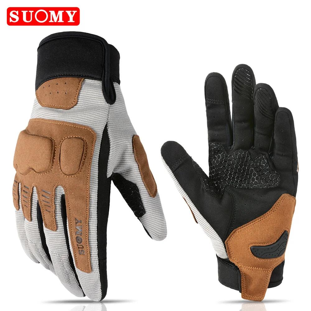 SUOMY Winter Warm Women Motorcycle Gloves Cold-proof Equipment Waterproof Motocross Motorbike Racing Riding Heated Racing Glove