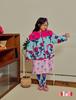 In Stock! BE23 Girls' Lamb Wool Reversible Set - Cozy Rose Flower Jacket for Autumn and Winter