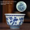 Dehua Ceramics Retro Blue & White Kung Fu Tea Cup - Exquisite Small Scent Tasting Cup for Guests