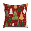 Christmas Pillow Cover Red Set Christmas Tree Print Pillow Indoor Sofa Cushion
