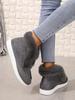 Women's Plus Size Fur-Lined Snow Boots - Cross-Border Winter Style, Short Tube, Thick Furry Cotton Warm Lining