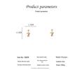 Korean Style Energetic Cat's Eye Zircon Bear Earrings for Women
