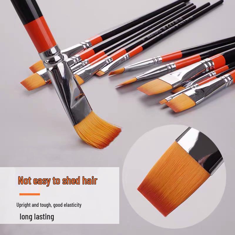 Yi Zhi Bi 948 Nylon Flat Brush for Art: Sketching, Manga, Gouache, Oil, Acrylic, Watercolor
