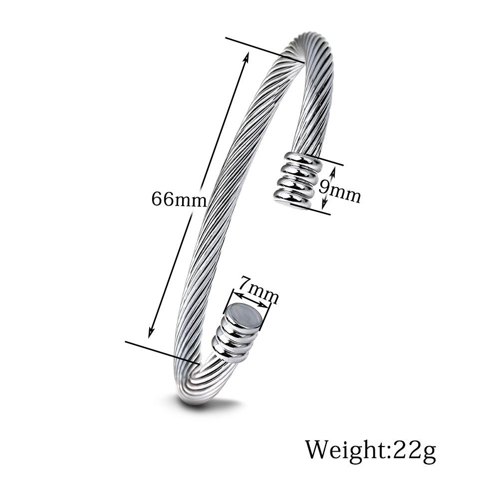 Simple and Popular Braided Cable Fashion Two-Tone All-Match Bracelet Titanium Steel Bracelet