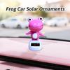 Car Solar Powered Automatic Swing Frog mini Doll Toy Cartoon Animal Figure car Interior Dashboard decoration Desk Home Ornaments