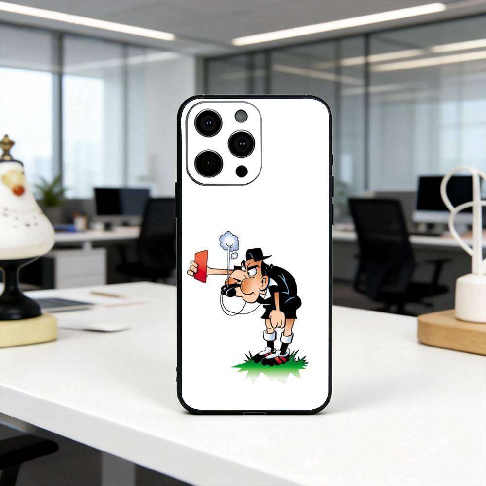 

Cartoon football referee whistle Phone Case For iPhone 17, 16,15,14,13,12,11 Plus,Pro Max, Others Soft Black Cover iPhone16plus