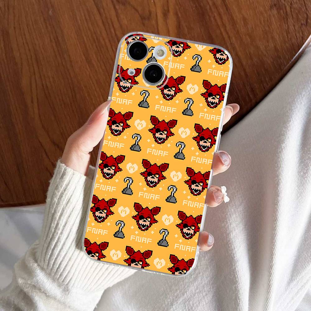 Fnaf Five-nights-At-Freddys Anime Phone Case For iPhone 17 16 15 14 13 11 12 Pro Max 16 Plus Transparent