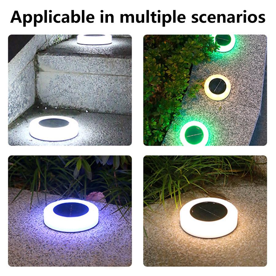 4PCS Solar Fog Geographic Lights Outdoor Lawn Lights Waterproof Lawn Lights Landscape Decorative Garden Stairs Lights