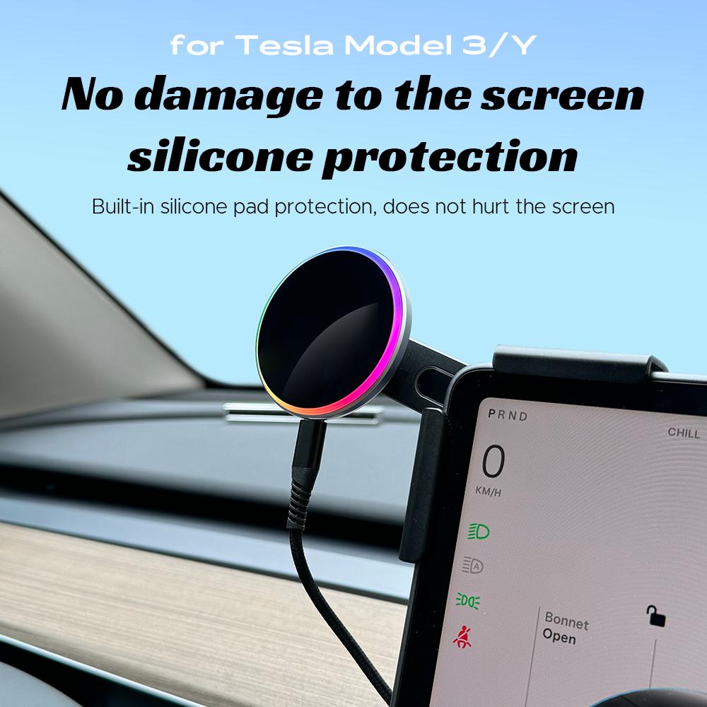 Car Phone Mount Holder 15W and 25W Qi2.2 Magnetic Wireless Charger Compatible with MagSafe for Tesla Model Y 3 JUNIPER 2026