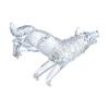 Crystal Glass Wolf Figurine Howling Wolf Statue Hand Glass Animal Sculpture Collectible Paperweight