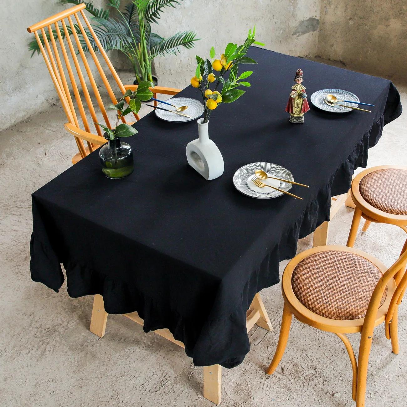 

Cotton Fabric Table Cloth Washable White Tablecloth For Wedding Party Dining Banquet Decoration Luxurious Table Cover Picnic Mat 60x60cm