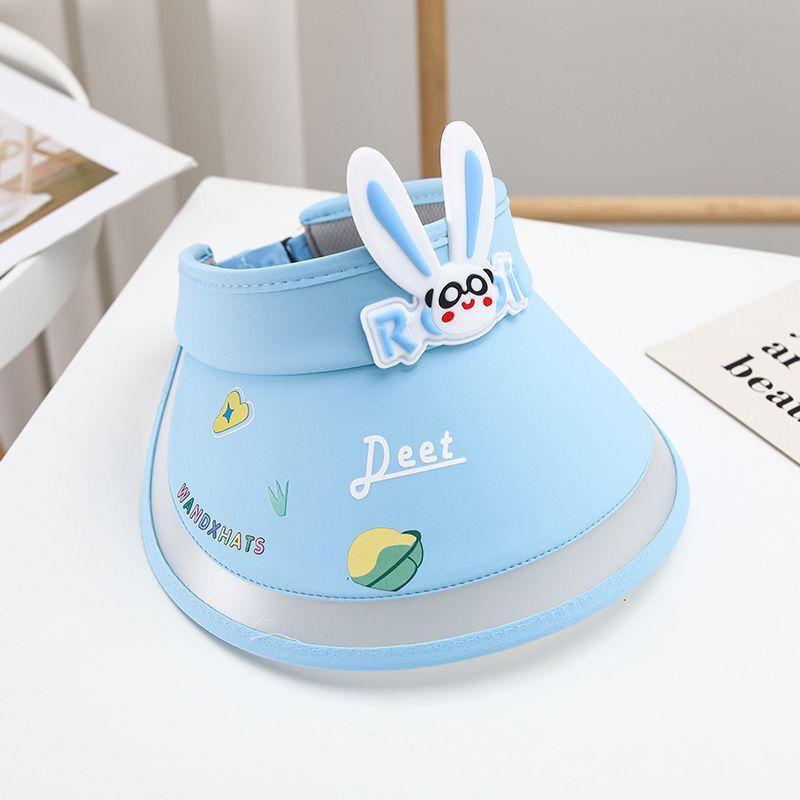 Children's Cute Cartoon Bunny Visor Hat for Boys and Girls, Sun Protection, Breathable, Summer UV Protection Sun Hat