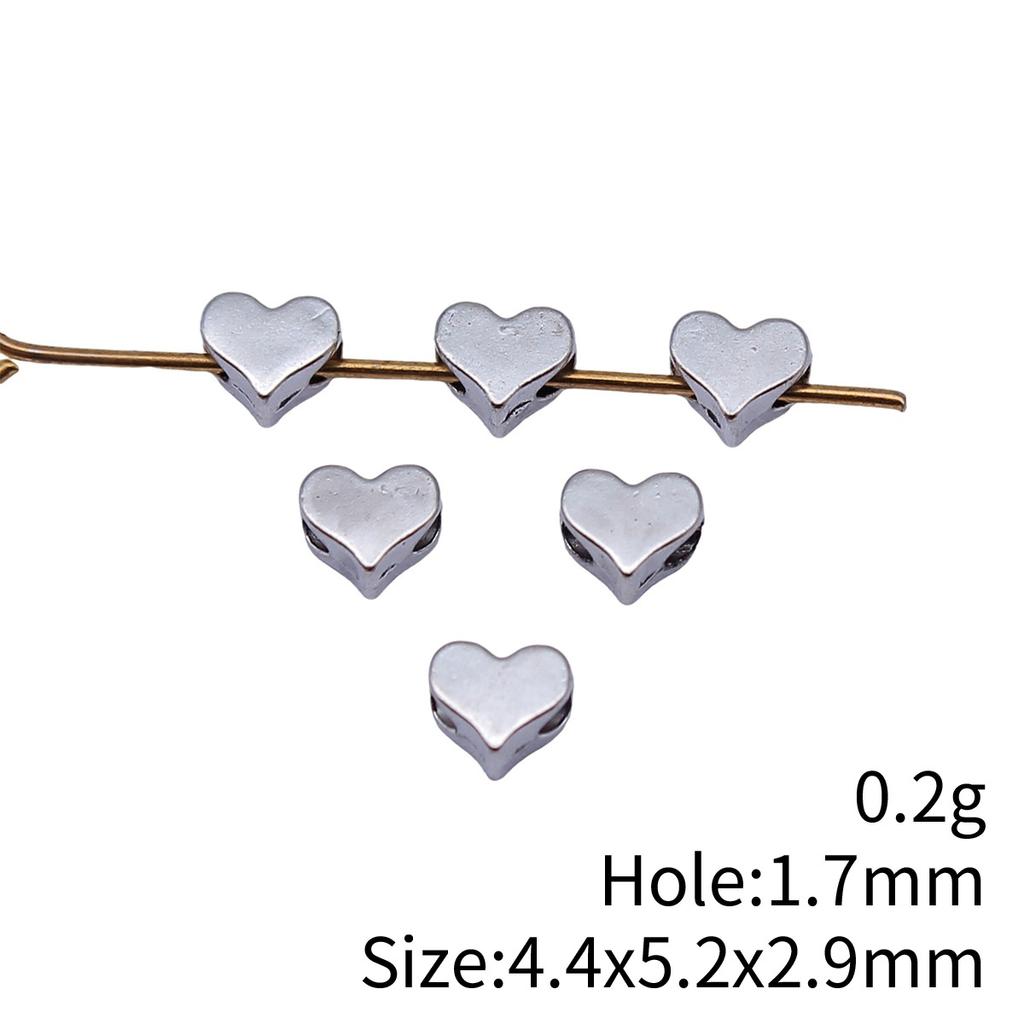 Heart Loose Beads For Valentine Bracelet Necklace DIY Vintage Jewelry Making Supplies For Charm