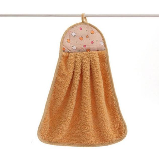 1 Piece Coral Velvet Soft Hand Towel Absorbent Cloth Dishcloth Hanging Cloth Kitchen Bathroom SuppliesMakeup