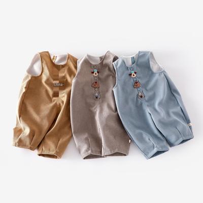 2025 Autumn Kids' Cartoon Overalls: Boys' Fashionable Casual Korean-Style Trousers