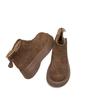 Suede round head thick bottom fleece warm Birkenstock short boots 2025 winter new British wind two cotton snow boots women