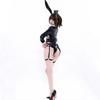 Erotic Women Anime Bunny Cosplay Costumes Original Design Gothic Garter Belts Hollow Out Black Patent Leather Erotic Lingerie