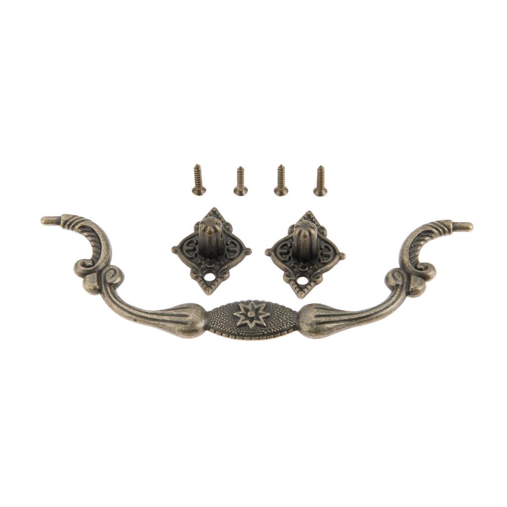 DRELD 1Pc Antique Furniture Handles Cabinet Knobs and Handles Drawer Cabinet Kitchen Pull Cupboard Handle Furniture Fittings