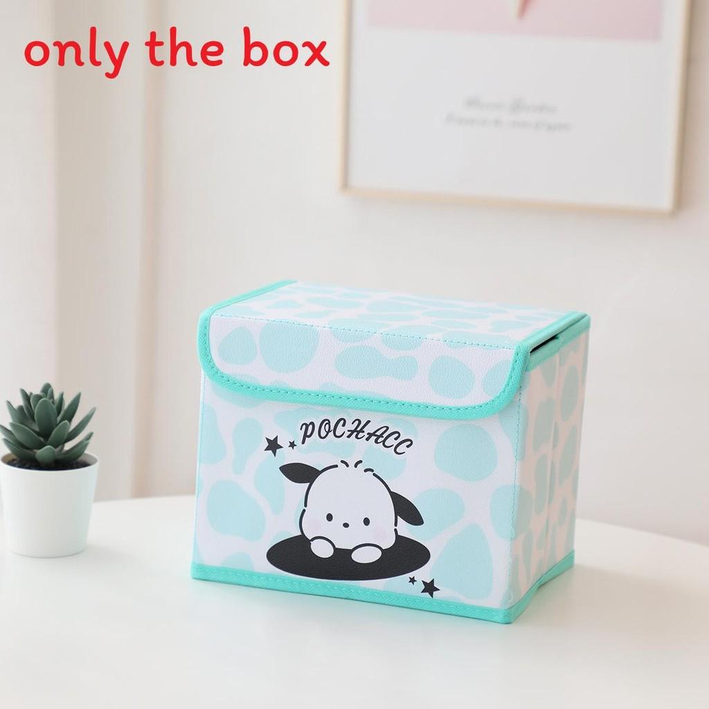 Hello Kitty Kuromi Cinnamoroll Melody Gittermuster Faltbare Klapp-Aufbewahrungsbox für Büro und Schlafzimmer