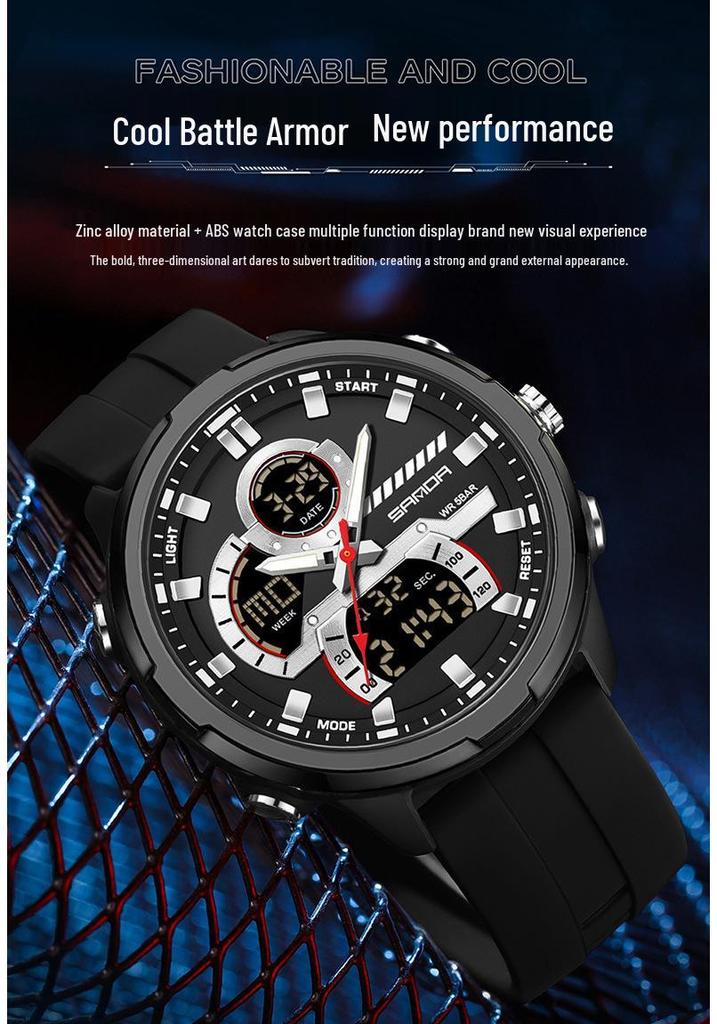 Sanda Electronic Sports Watch: Luminous, Waterproof, with Timer, Alarm, and Large Dial for Students and Men