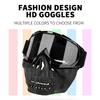 Winddichte Motorradbrille Abnehmbare Gesichtsmaske Bequeme Atmungsaktive Gesichtsbedeckung Perfekt für Motorradabenteuer