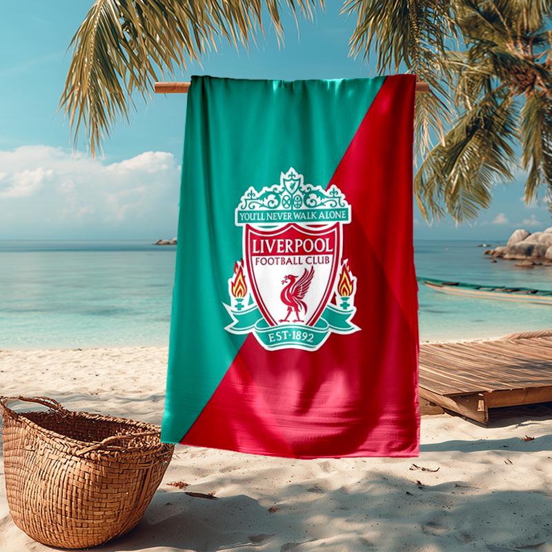 Ultra-Soft Beach Towel with Liverpool Football Club Theme,Ideal for Pool - Camping, Diving - Perfect Travel Essential, Vibrant Beach Towel.